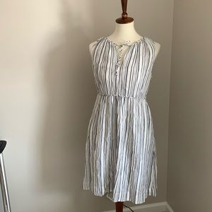 Loft striped cotton dress size L